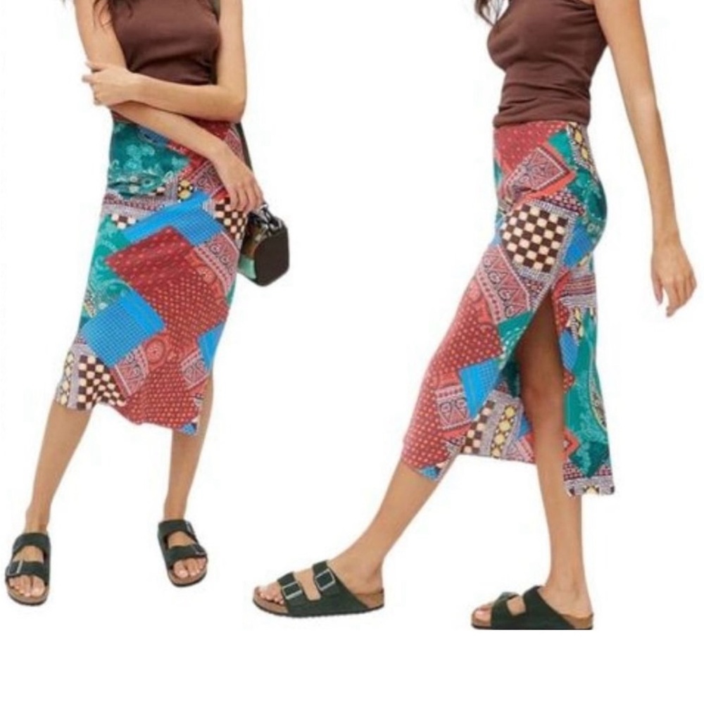 SOLD- Urban Outfitters Multicolor Patchwork Skirt